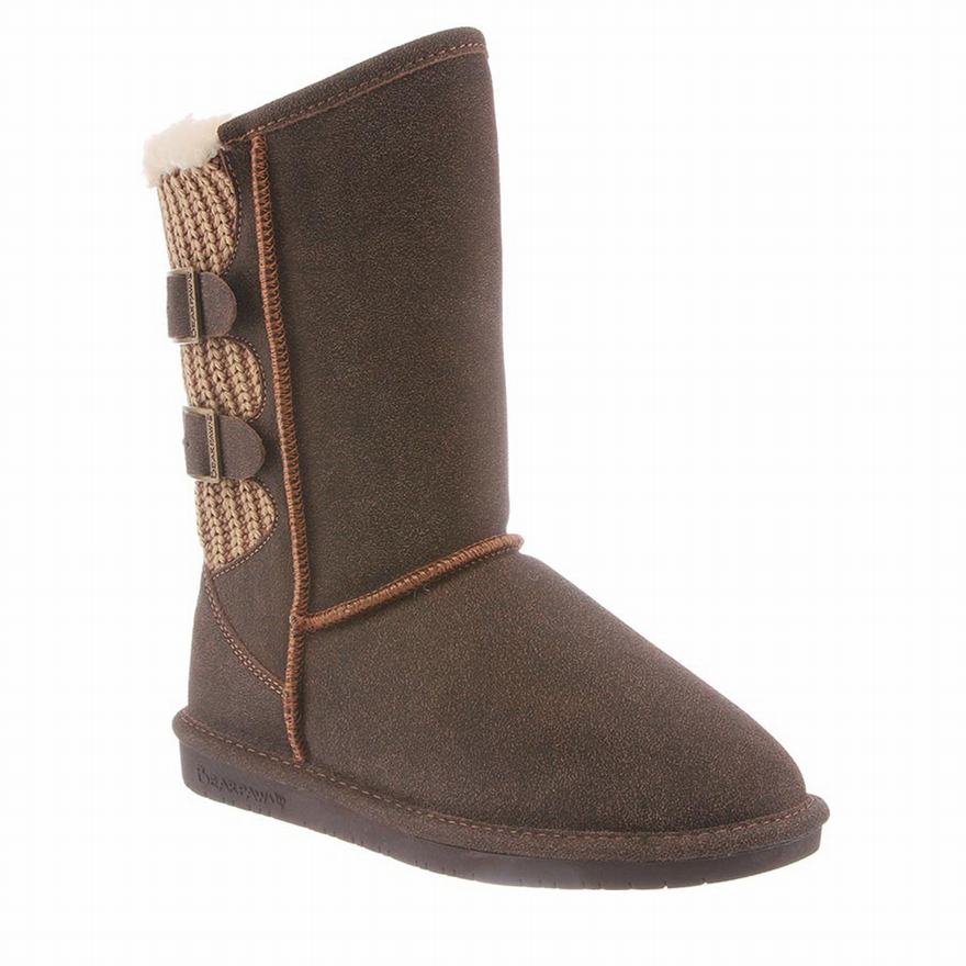 Bearpaw Boshie Short Boots UK - Women's Boots Brown ||DMQCAF-742||